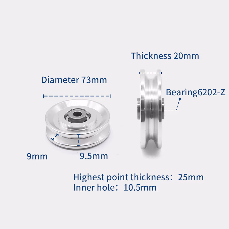 73mm Aluminum Pulley